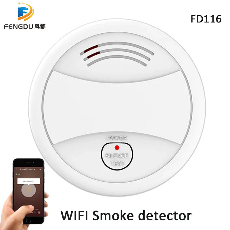 Smart Wireless WiFi Smoke Detector Fire Alarm with Tuya App Control - Gomix Brands Outlet